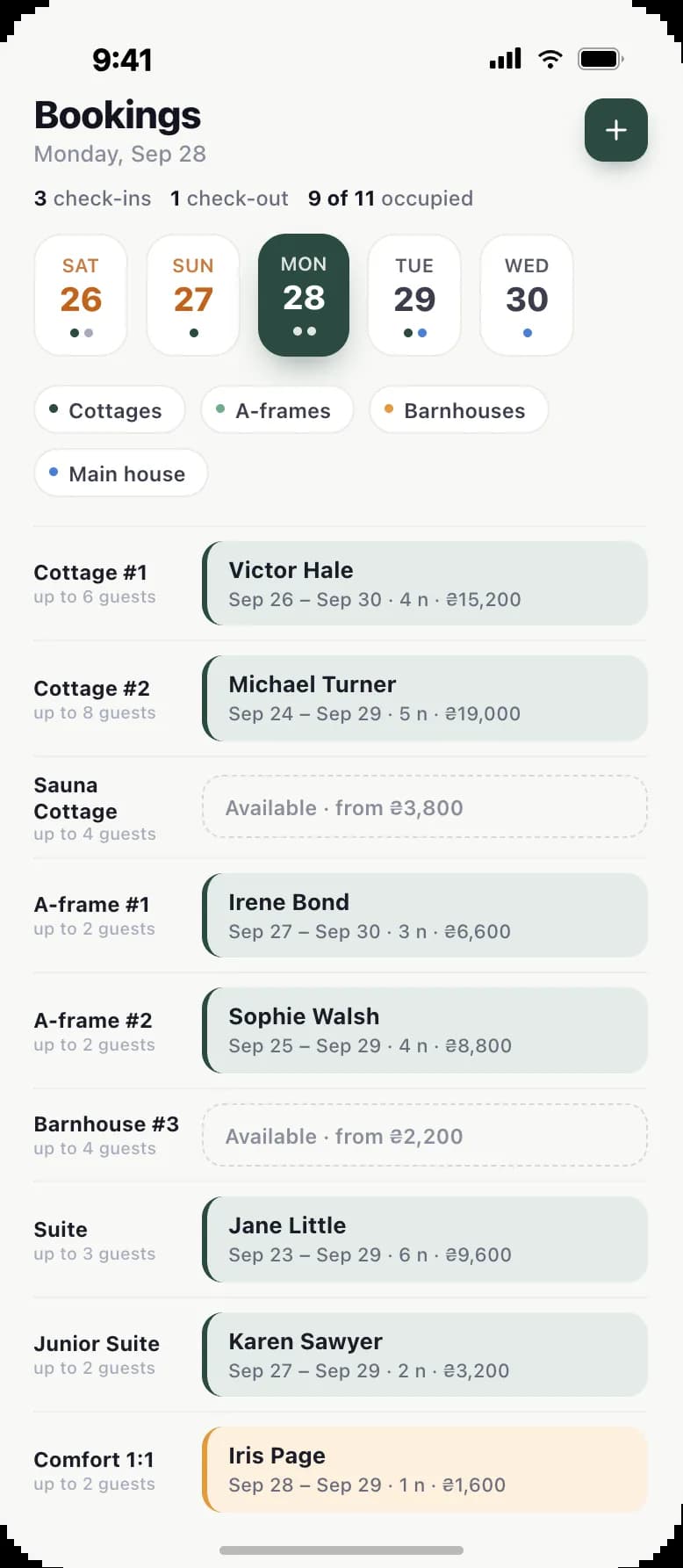 WoodHub Mobile Booking Showcase